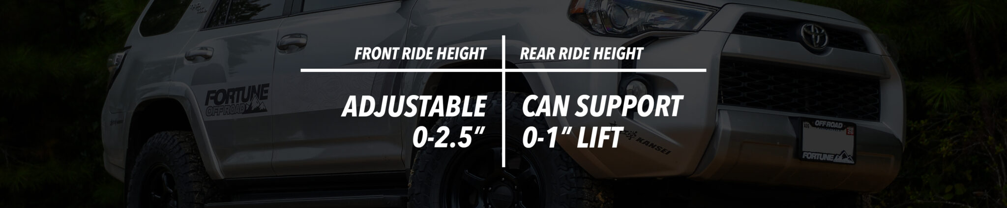 fortune auto coilover standard features