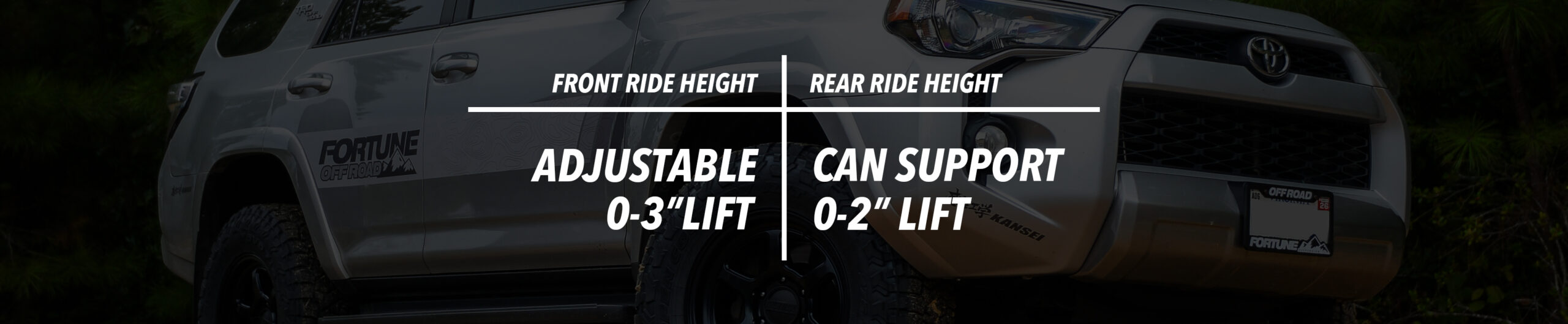 fortune auto coilover standard features